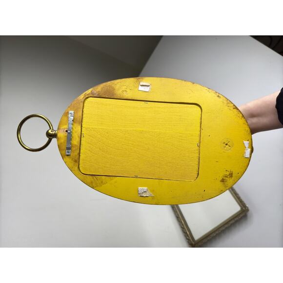 Country Cottage Mirroed Wall Sconce , Mid century Wooden Wall Sconce with Mirror - Picture 8 of 10